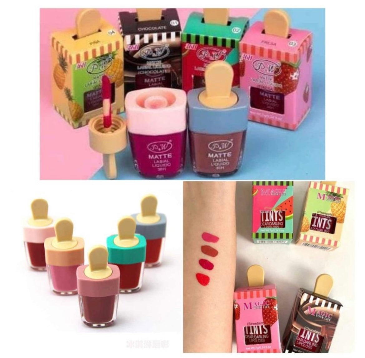 Labial Mate forma de helado