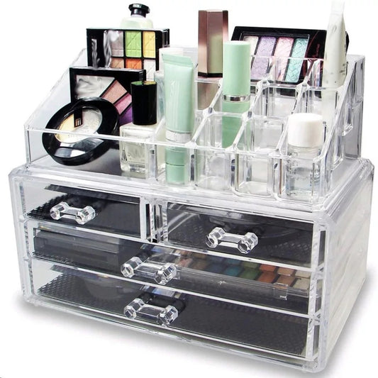 JOYERO COSMETIQUERO ACRILICO 4 CAJONES
