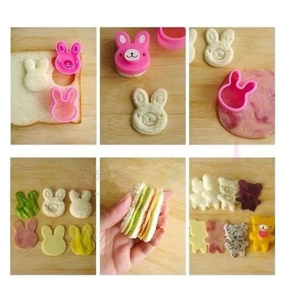 Moldes para sandwich Kawaii set de 3 con