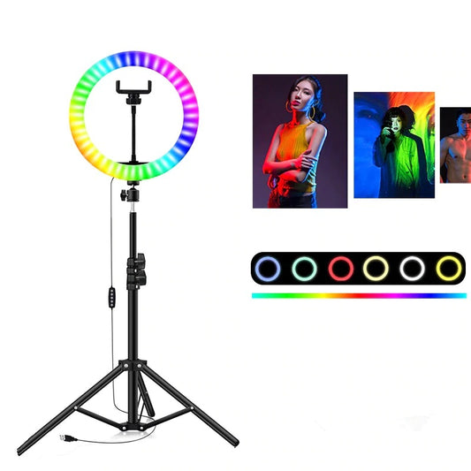 ARO DE LUZ RGB + TRIPODE DE 2.10 M
