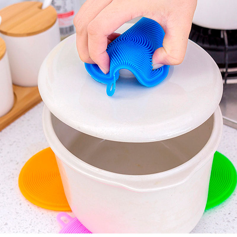 Esponja de Silicona para Lavar Platos