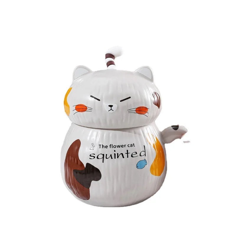 Taza de cerámica de gato