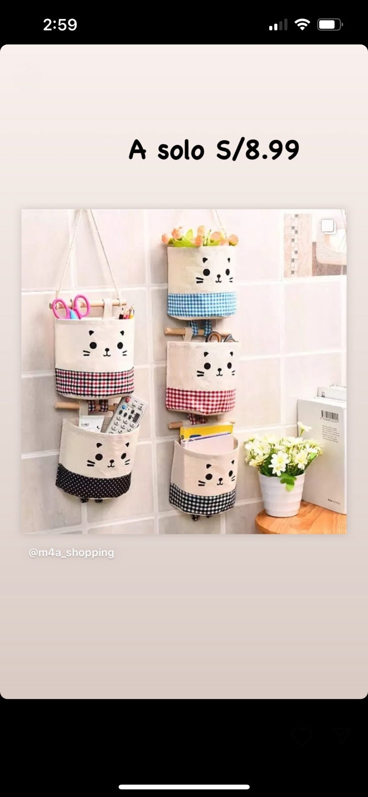 Bolsa de almacenamiento Gatito