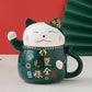 Taza  Gatito Maneki + calentador