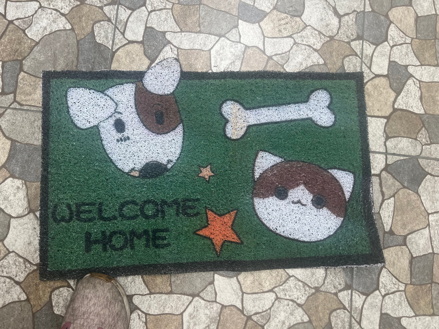 Alfombrilla felpudo de bienvenida