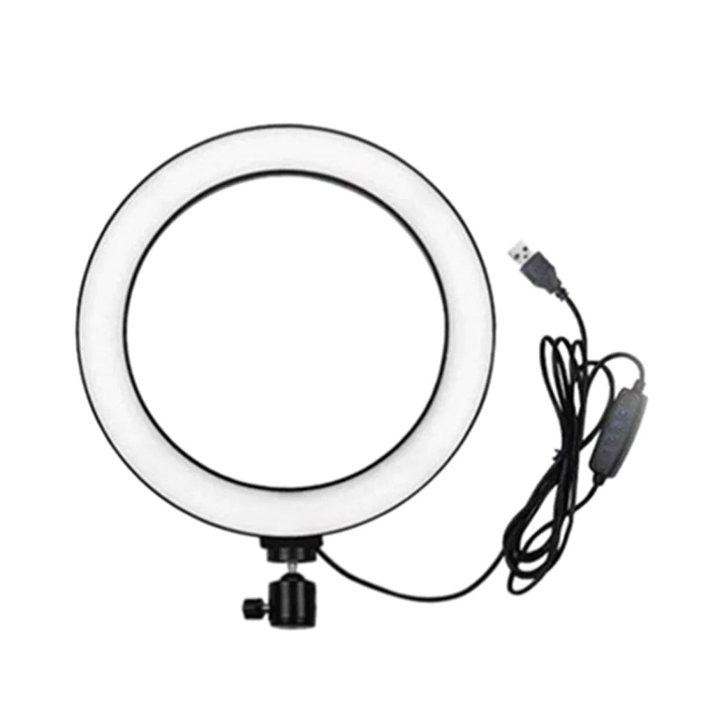 ARO DE LUZ ROSA / NEGRO 26 CM + TRIPODE