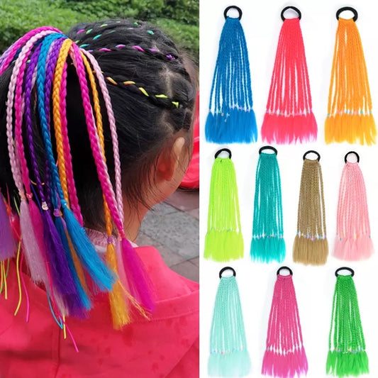 Colett de trenzada  de colores ( cabello sintético )
