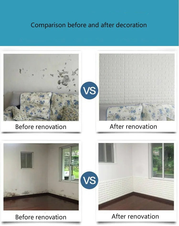 Adhesivos de pared 3D de 70x77x 3mm color entero