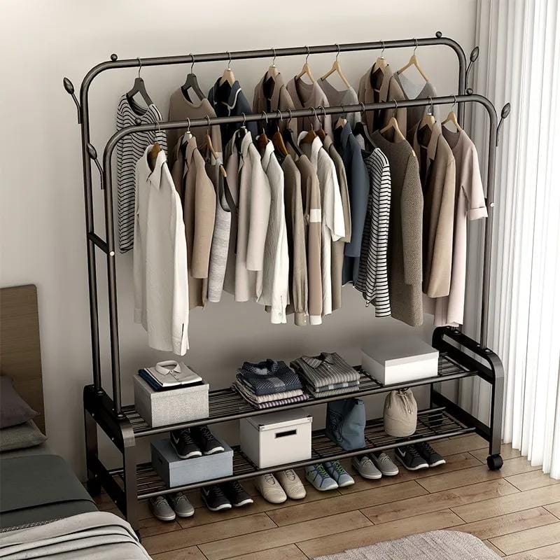 PERCHERO DE ROPA CON RUEDAS