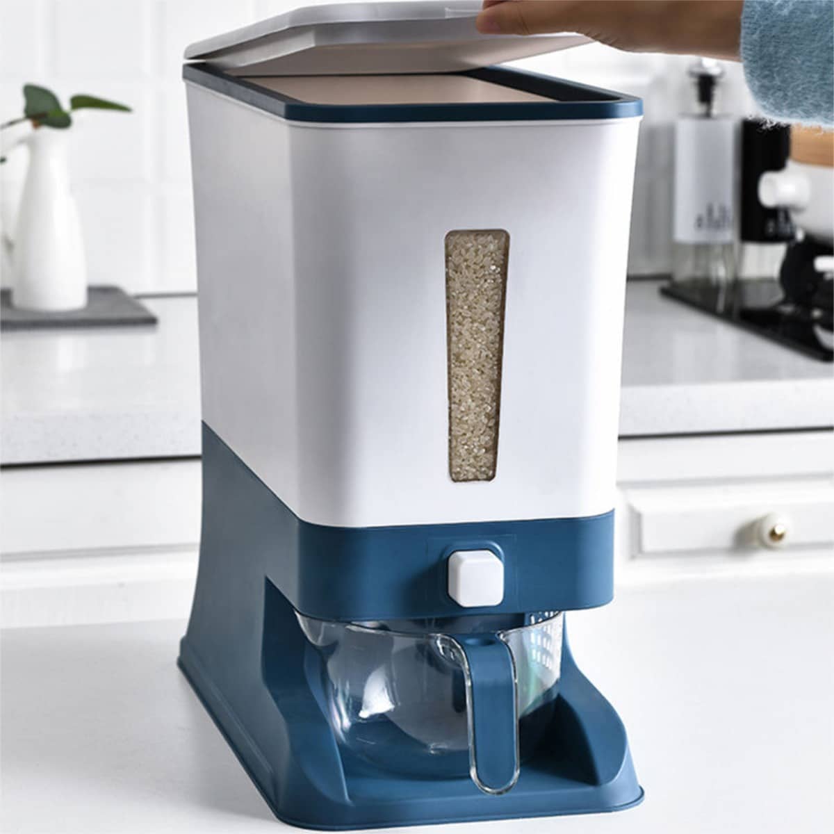 Dispensador o contenedor  de  Arroz 10 litros ( Mod  sagitario ♐ 2)
