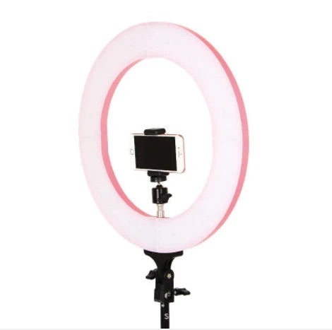 ARO DE LUZ ROSA / NEGRO 26 CM + TRIPODE