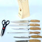 Set de cuchillos de Acero y Madera