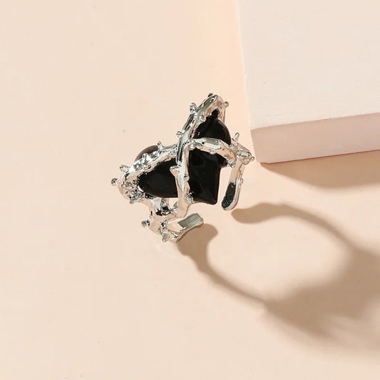 Anillo Corazon  gótico