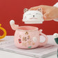 Taza  Gatito Maneki + calentador