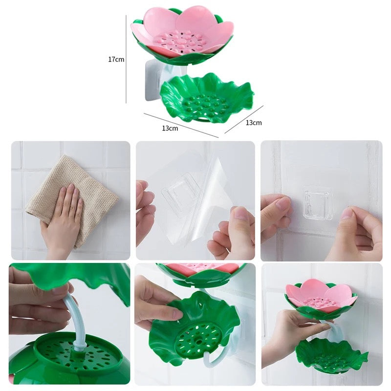 Jabonera flor 2 niveles