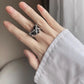 Anillo Corazon  gótico