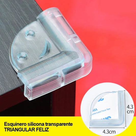 Esquinero de silicona triangular feliz