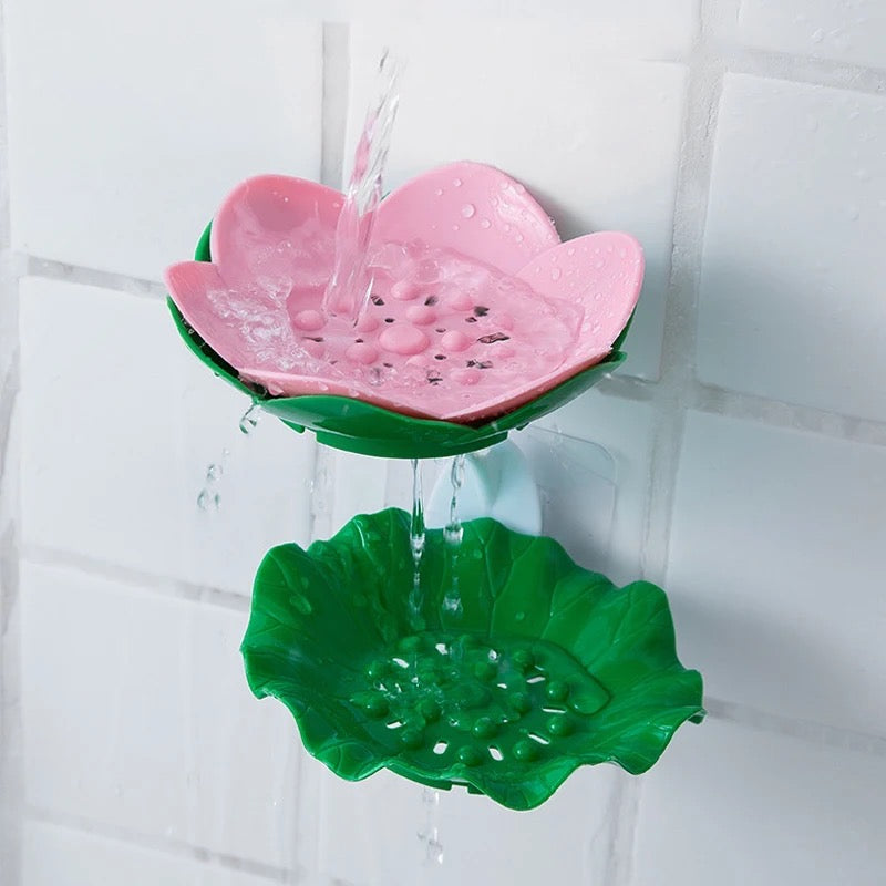 Jabonera flor 2 niveles