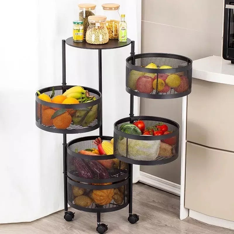 Cesta de verduras redondo