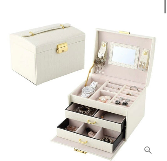 CAJA DE JOYERO 3 CAPAS MODERNO PARA JOYAS