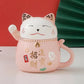 Taza  Gatito Maneki + calentador